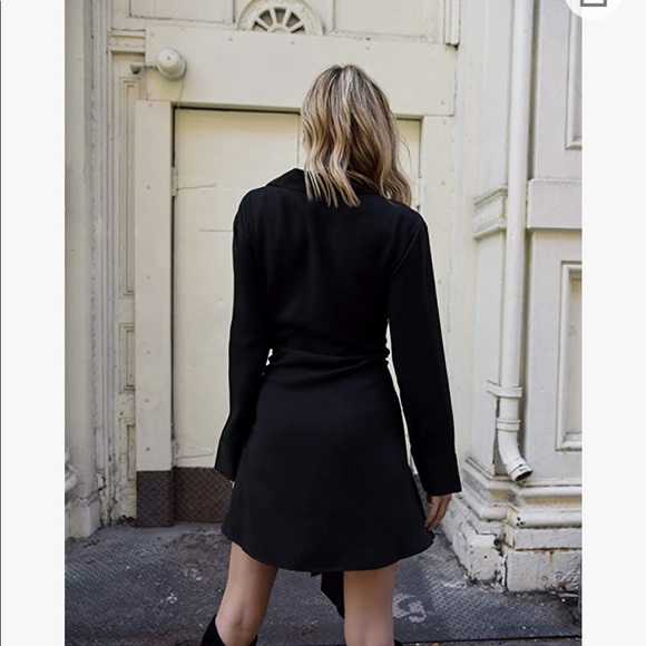 Lisadnyc The Drop Ladies Black Asymmetrical Tie Up Dress Small S - Picture 5 of 7